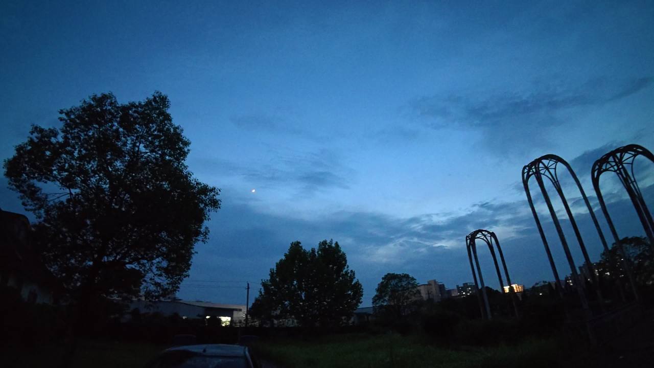 夜幕下的城市剪影