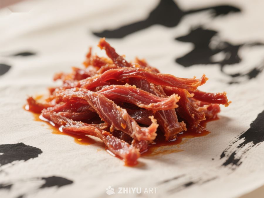 香辣牛肉干特写 1615