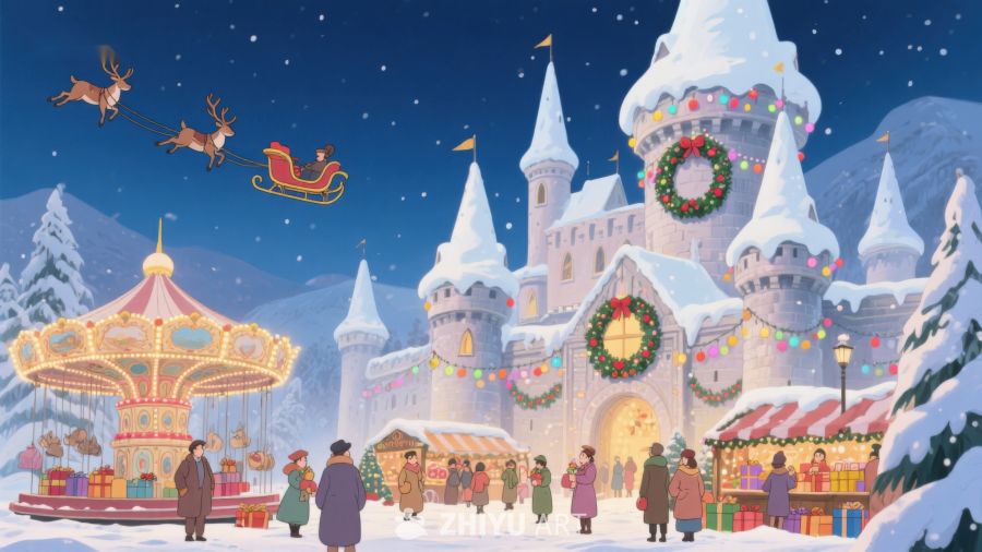 圣诞夜城堡前的欢乐集市 191