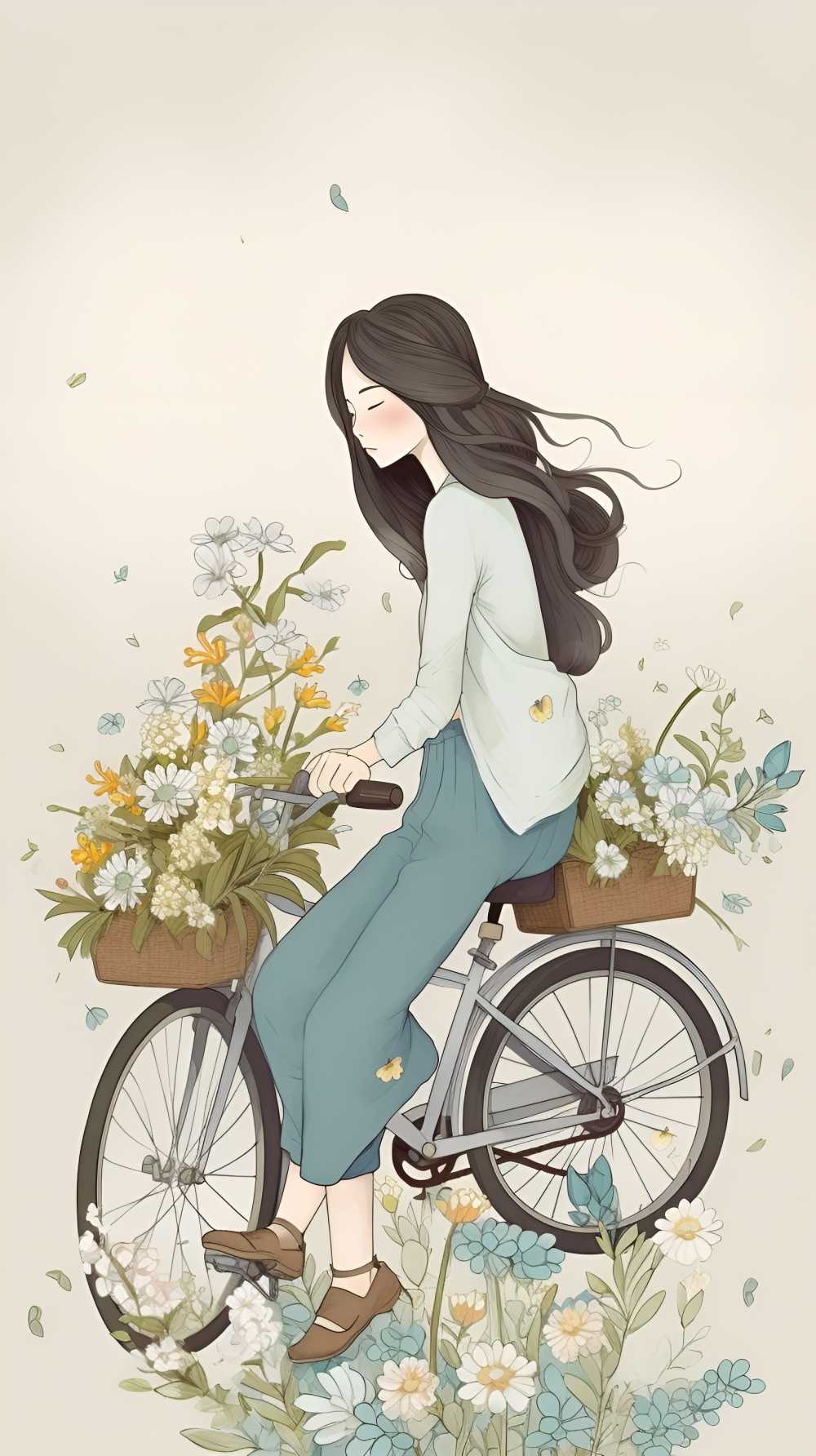 花季少女骑车