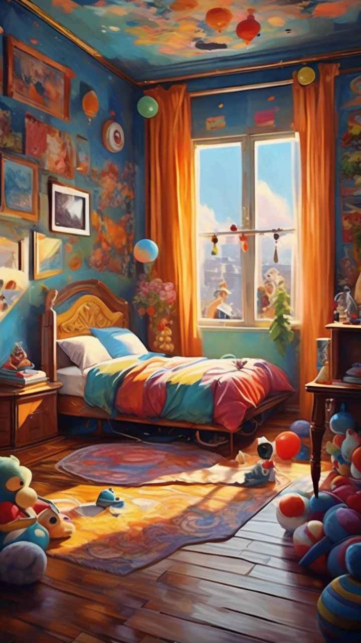 卧室里五颜六色的玩具 5