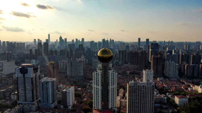 湖北武汉城市建设航拍摄影图 