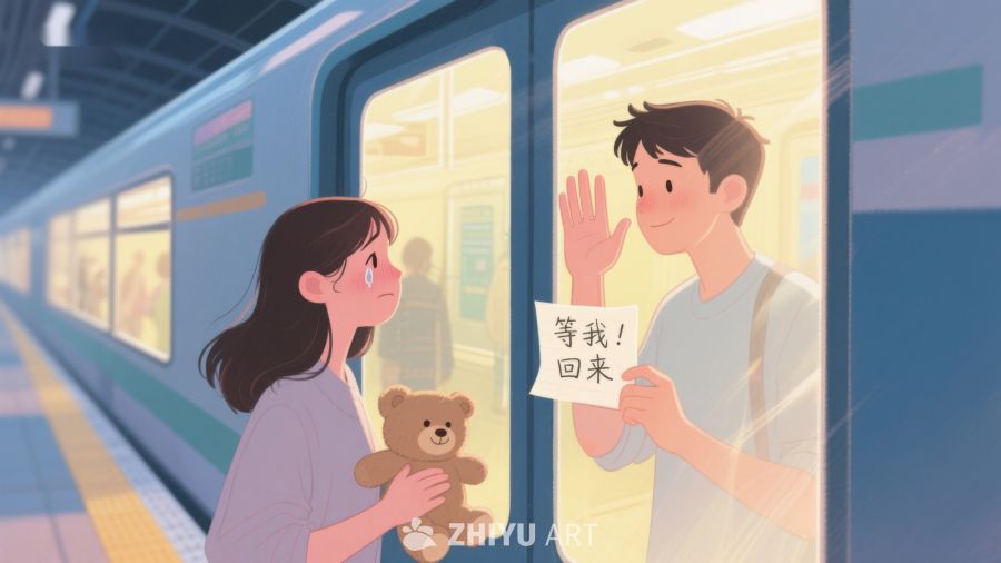 车站离别，挥手告别 13