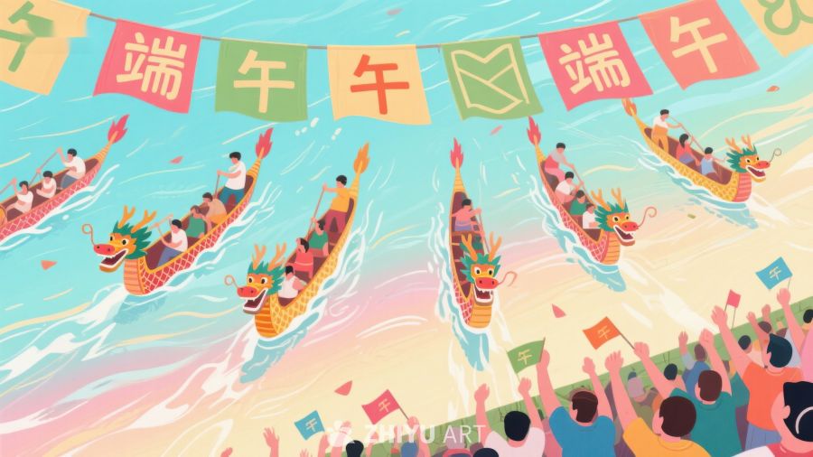 端午节龙舟竞渡欢庆场面 53
