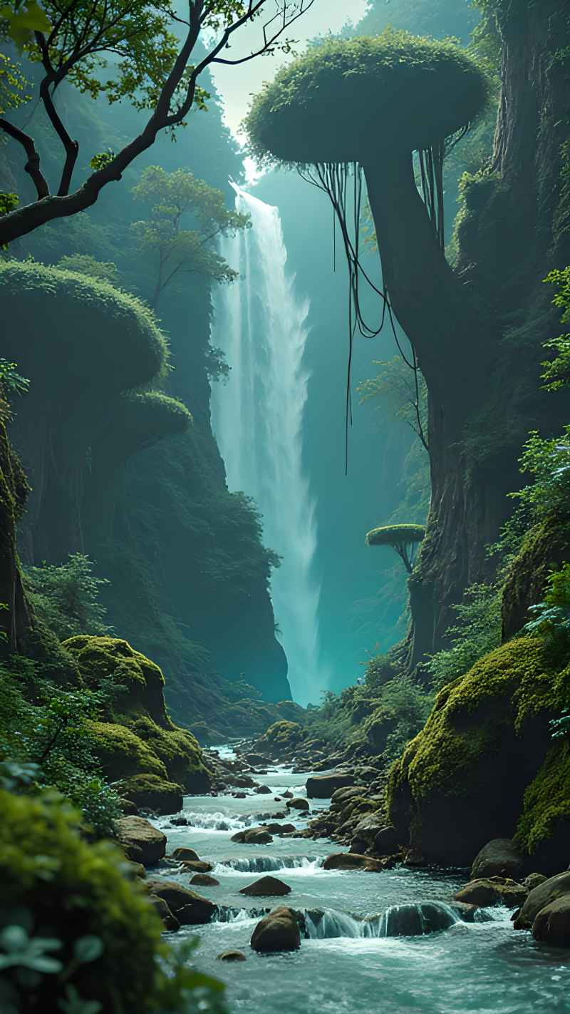 未来风格大自然森林超自然风景画质 19
