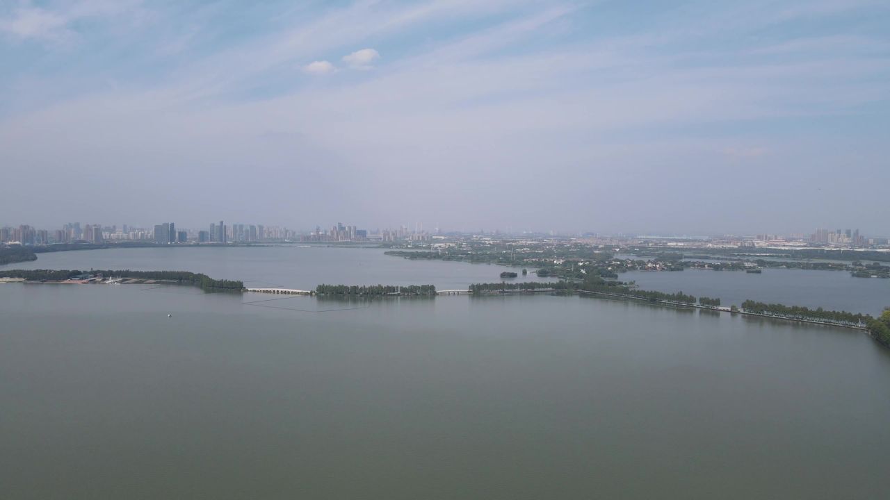 湖北武汉东湖5A景区航拍 
