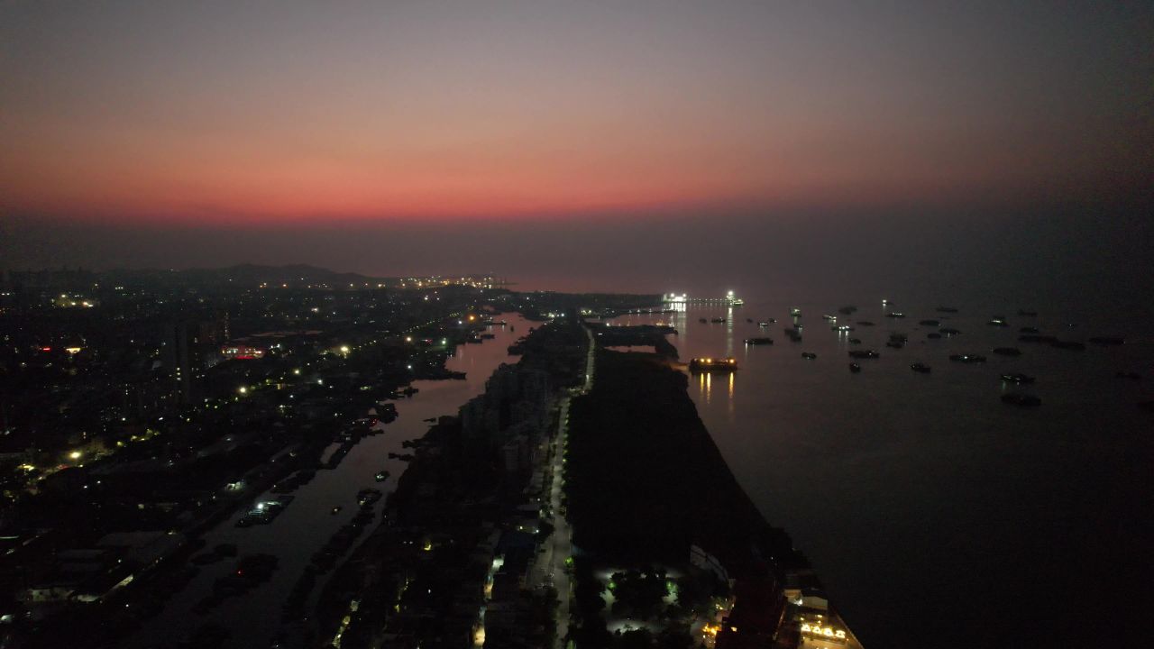 广西北海城市风光旅游景区航拍 