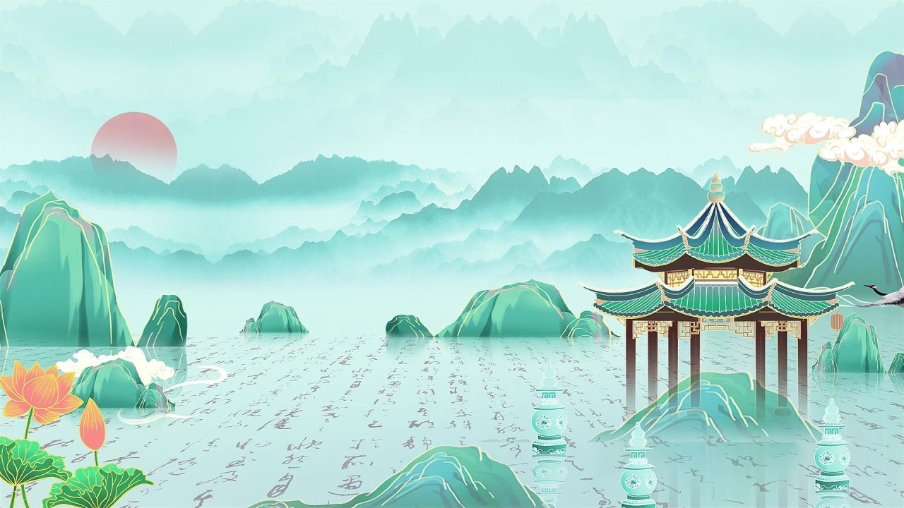 中国风水墨梅花古风戏曲晚会LED视频素材 82