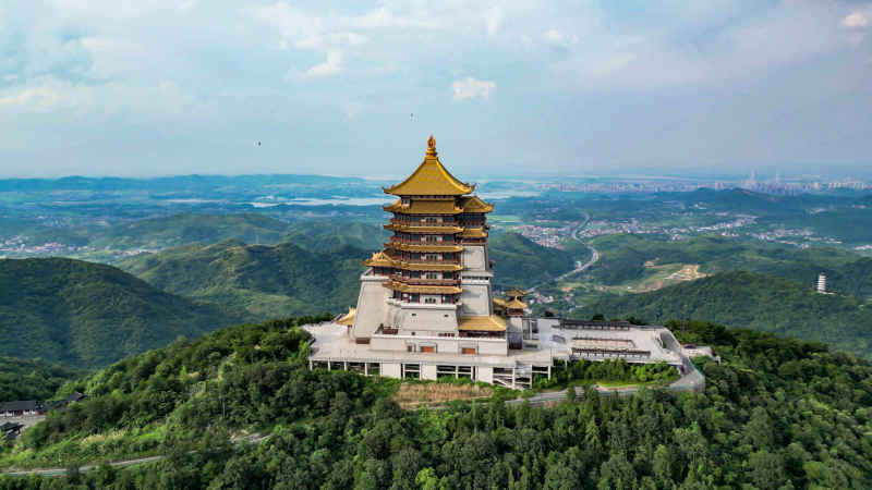 湖北黄石城市风光旅游景区航拍摄影图