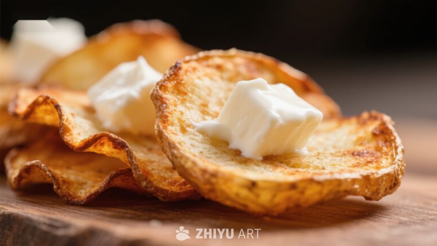 脆薯片配酸奶油