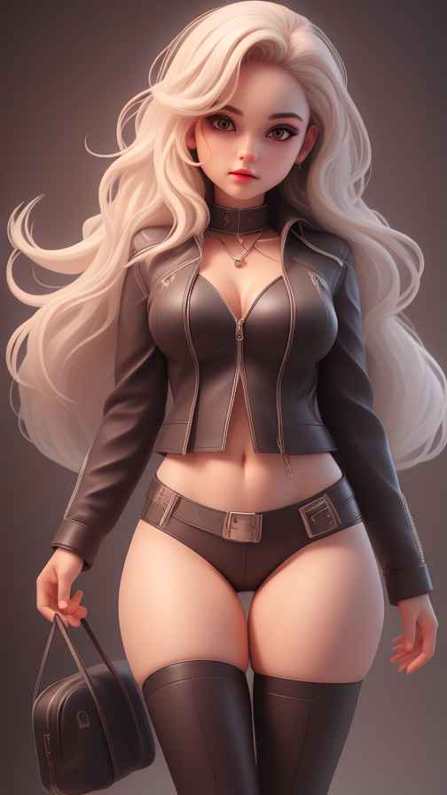 高级感女孩皮衣系列