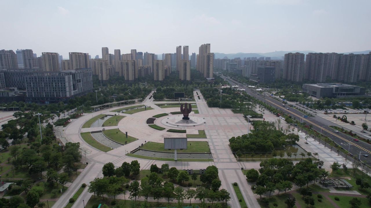 安徽滁州城市建设航拍 