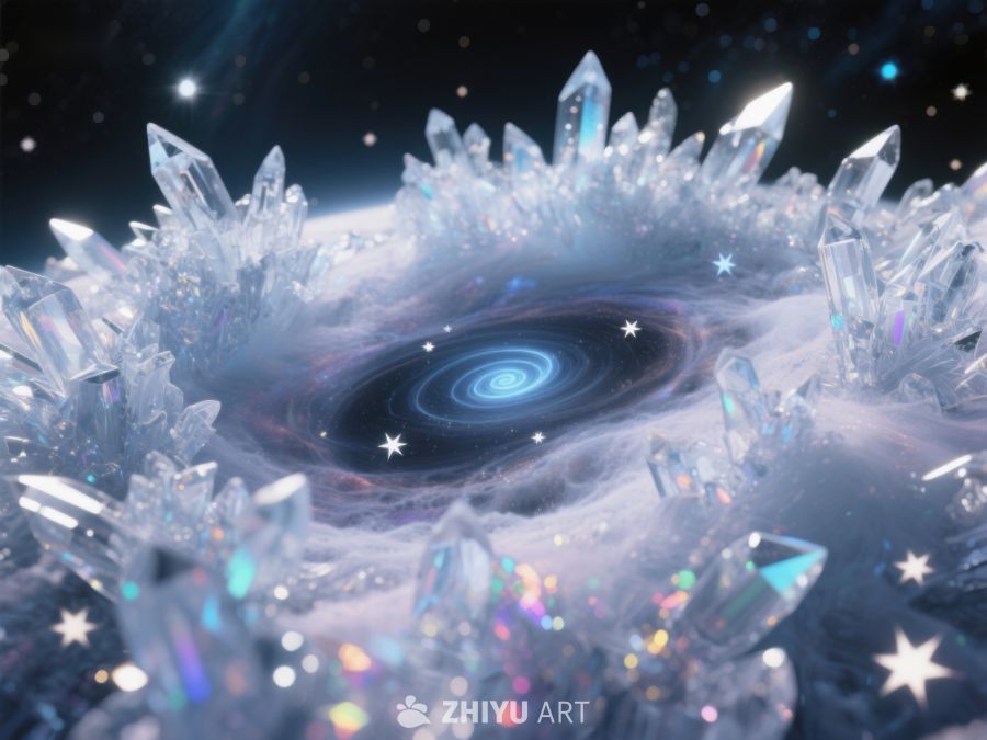 水晶环绕的星系漩涡 125