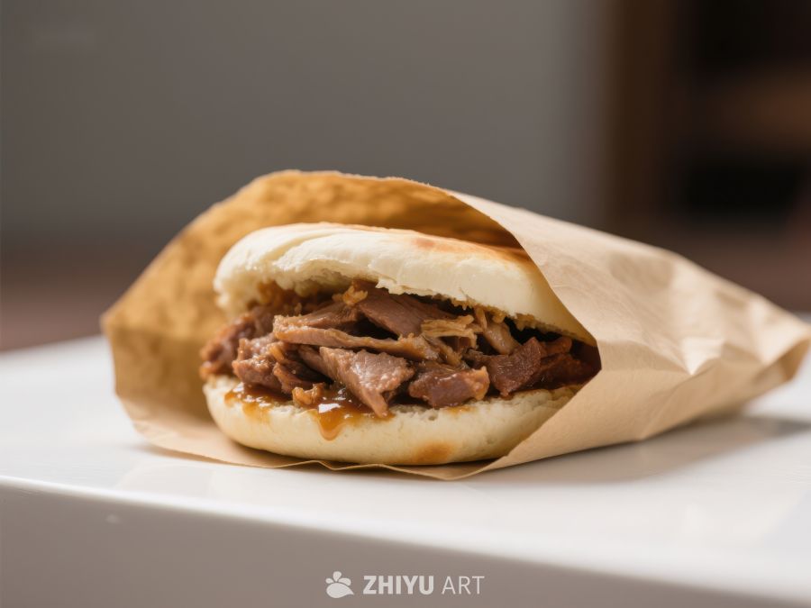 美味肉夹馍，传统中式小吃 685