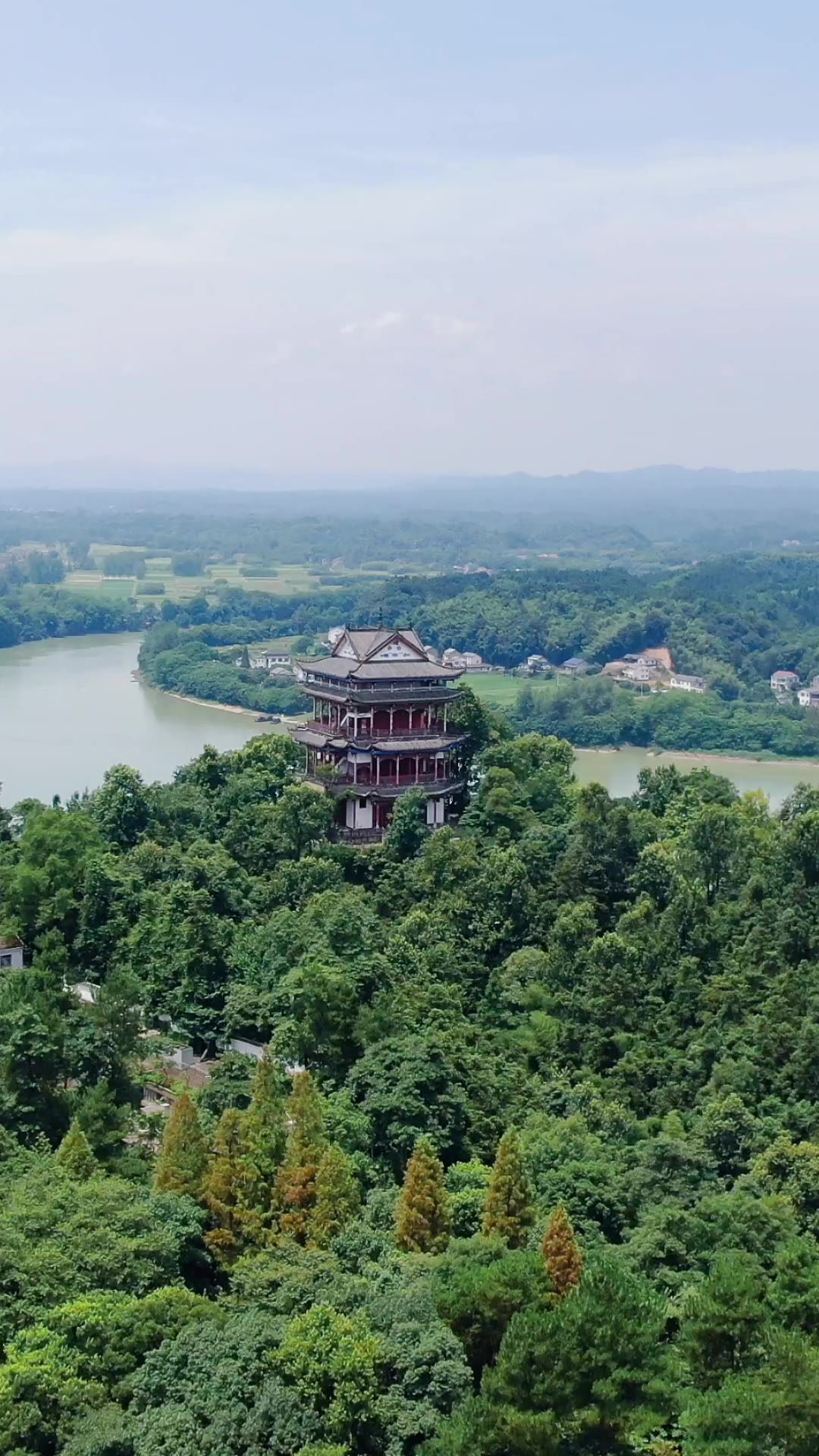 旅游景区湖南常德桃花源5A景区水府阁