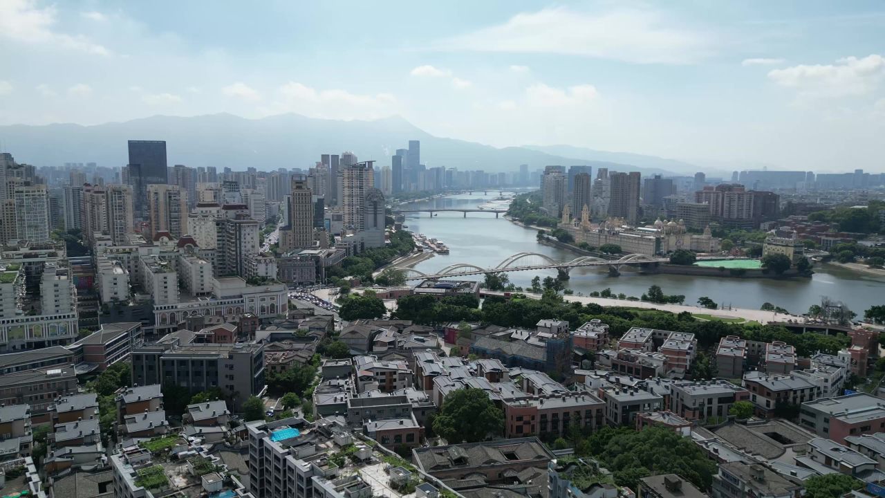 航拍福州上下杭历史文化街区
