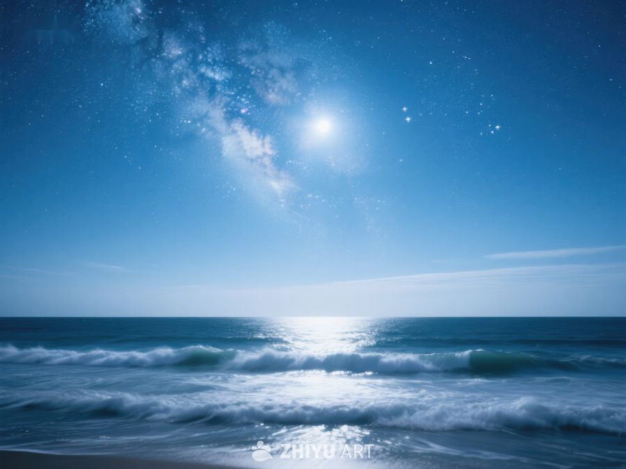 月光下的海浪 563