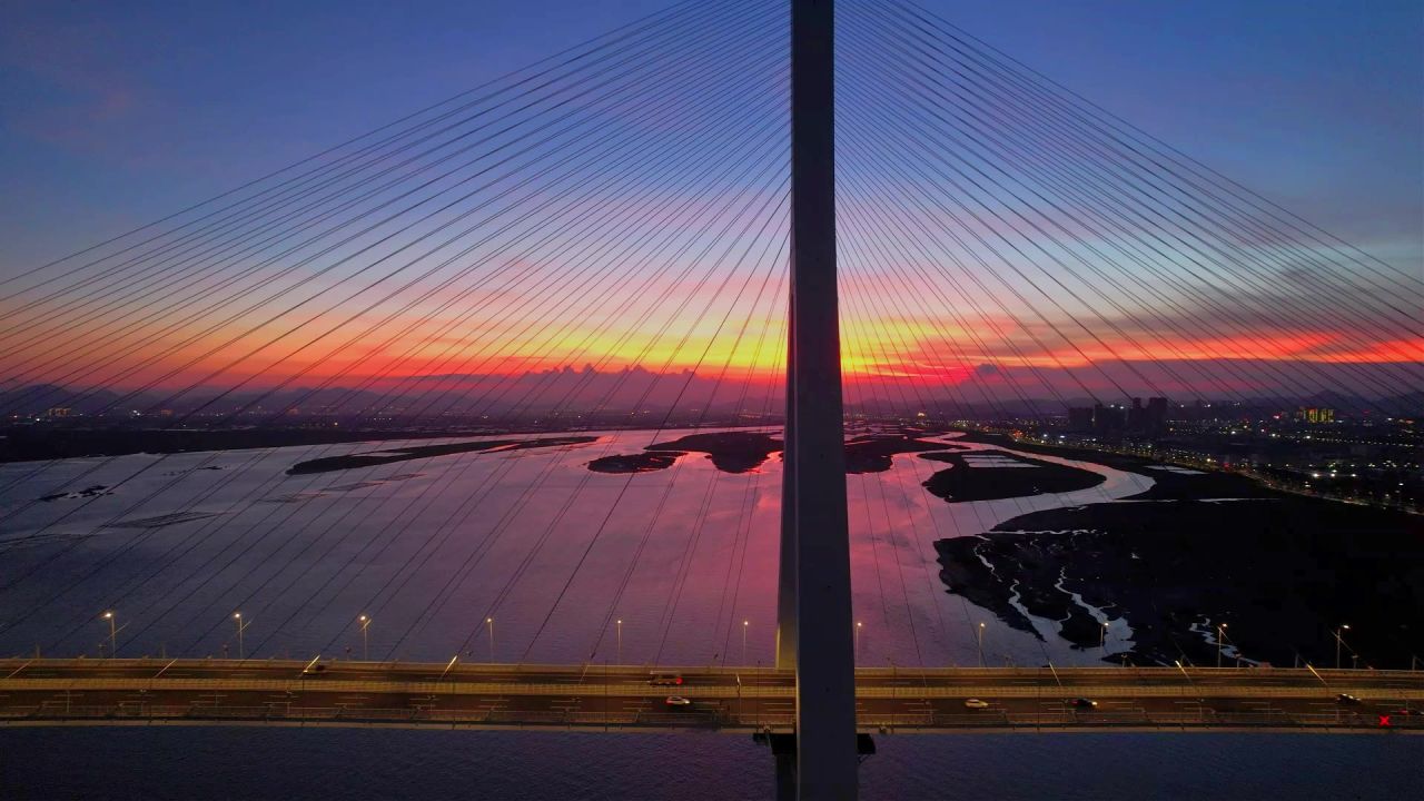厦门航拍厦漳大桥景观