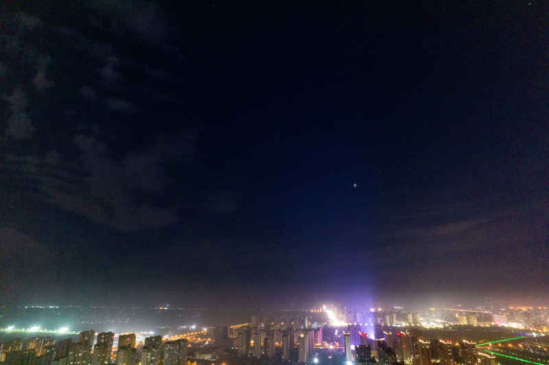 河北衡水城市夜景灯光航拍摄影图