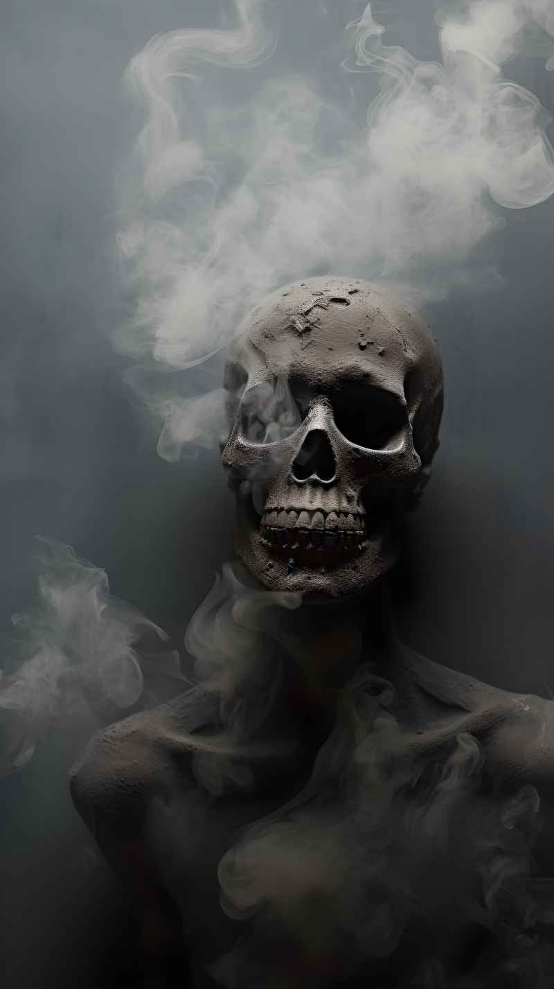 骷髅烟熏背景 11