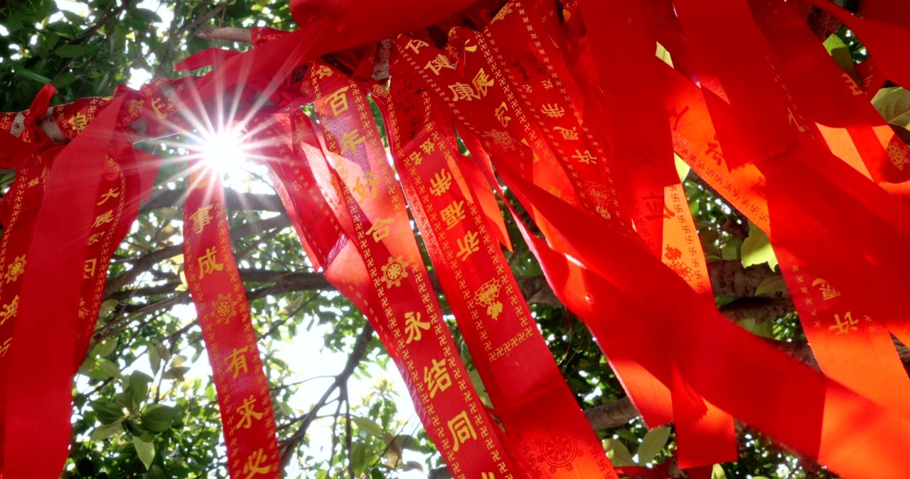 湖南长沙洗心禅寺古典建筑寺庙实拍视频