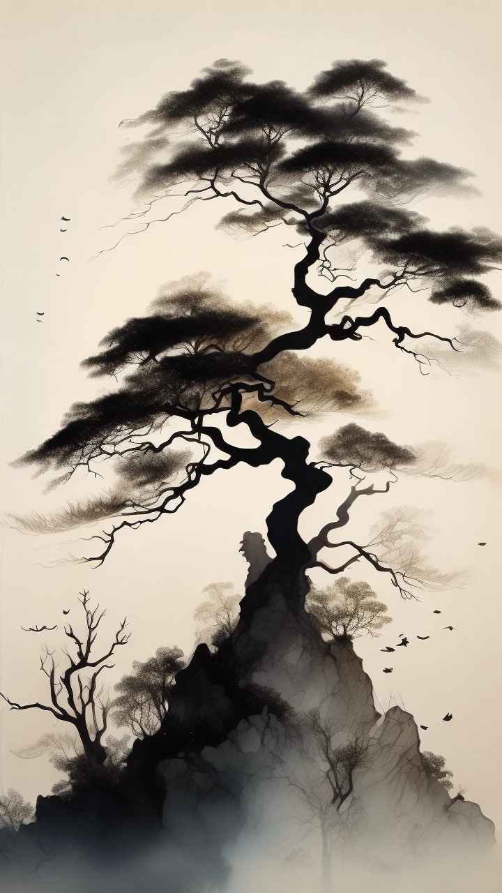 古风山水画唯美背景图 70