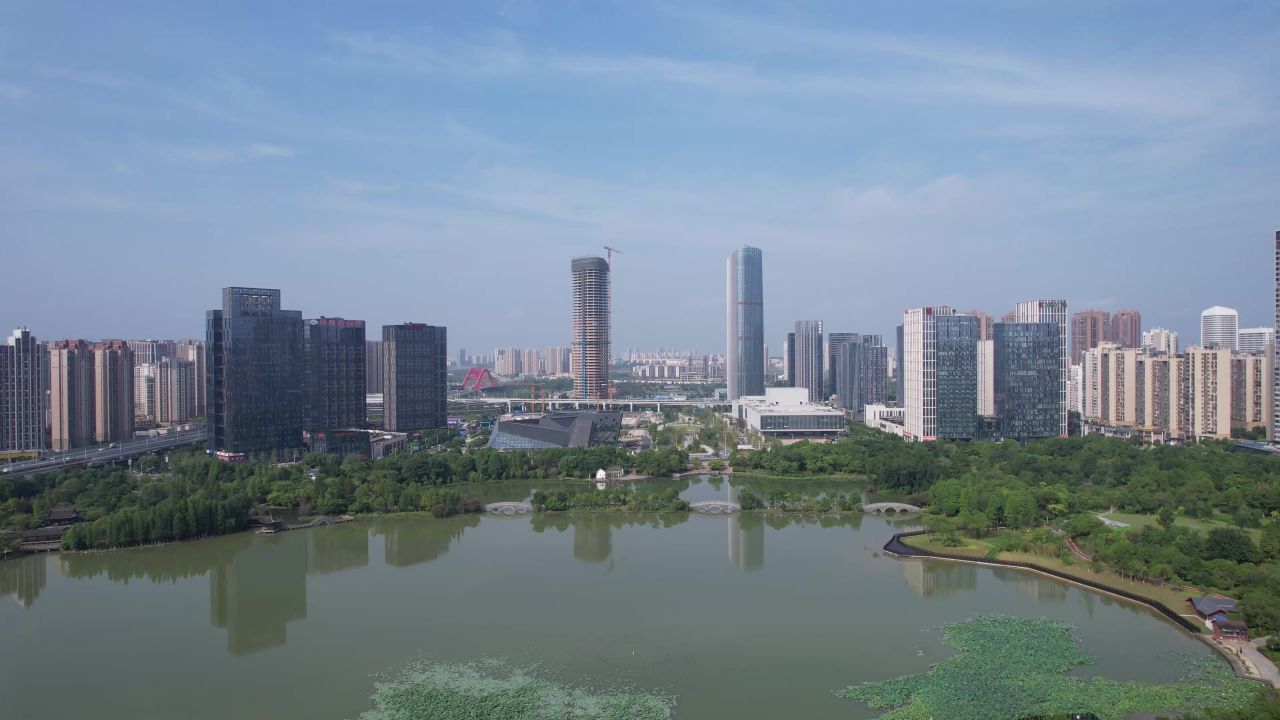 江苏赣州城市中央公园航拍