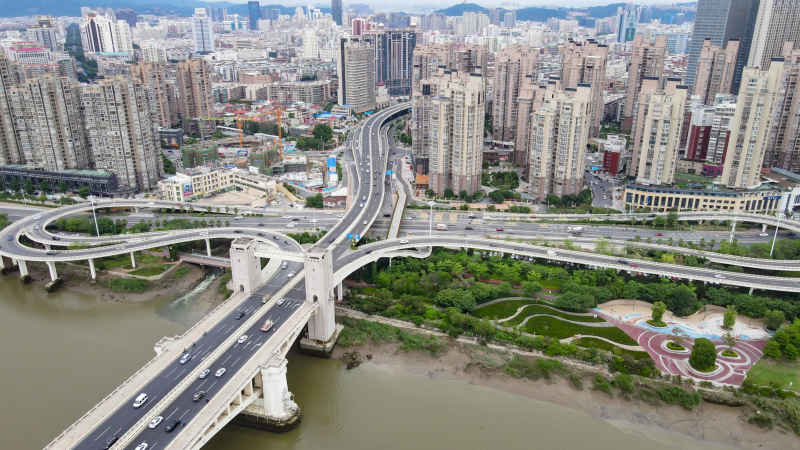 福建泉州城市风光航拍图 