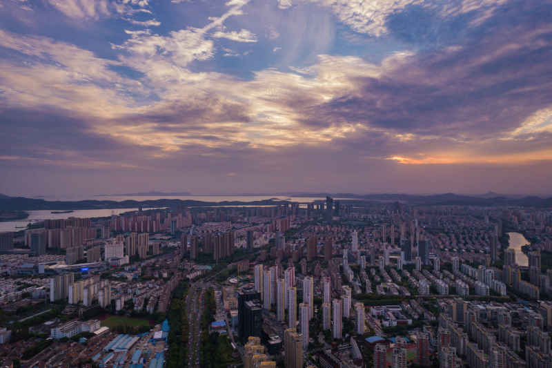 航拍 江苏 无锡 城市 风光 无锡建设