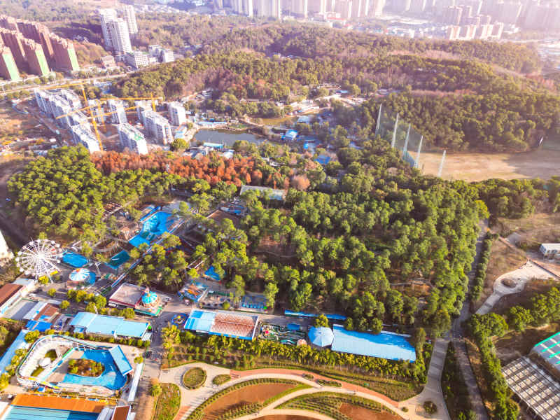 湖南省植物园航拍摄影图