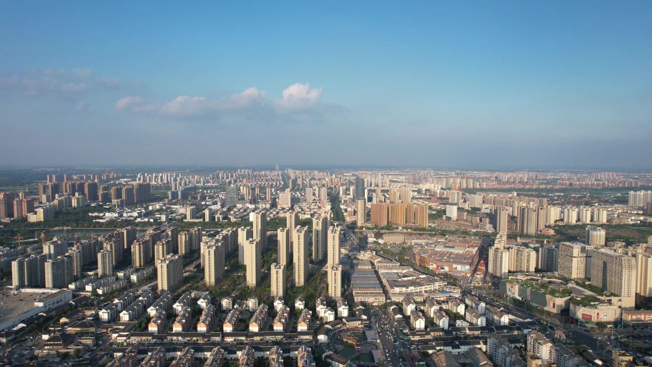 江苏宿迁城市风光航拍 