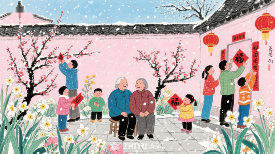 春节庭院欢聚，共庆新年 128