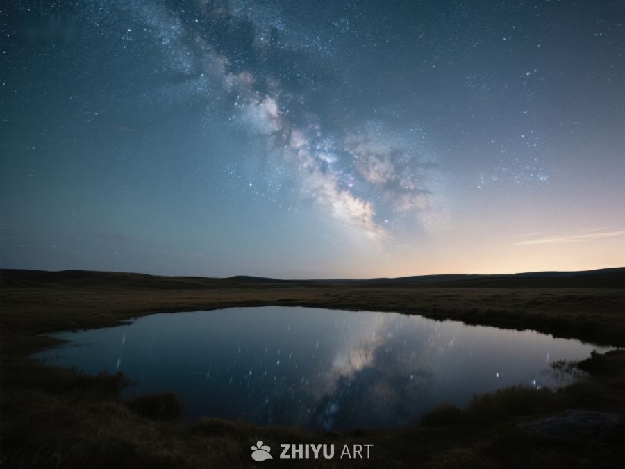 银河映水，静谧夜景 547
