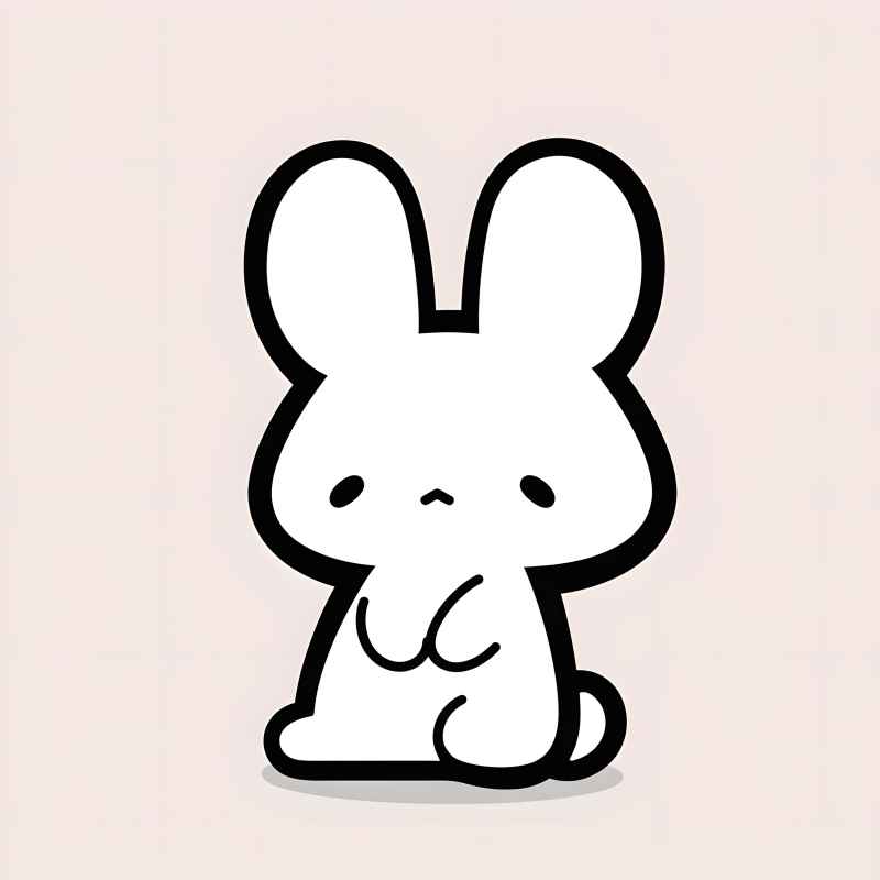 兔子贴纸素材 6