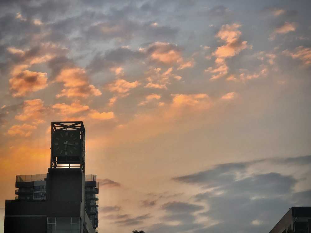 学校晚霞
