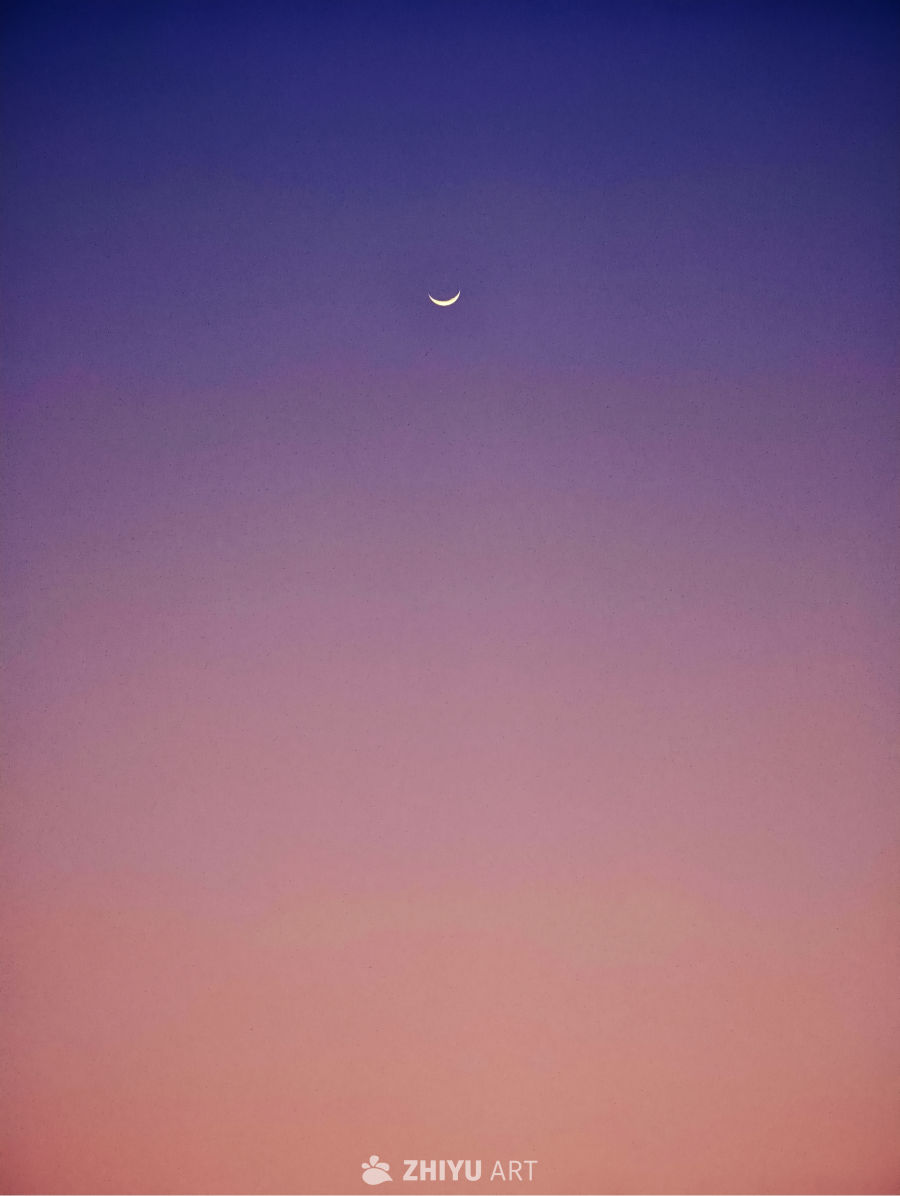 霞光明月