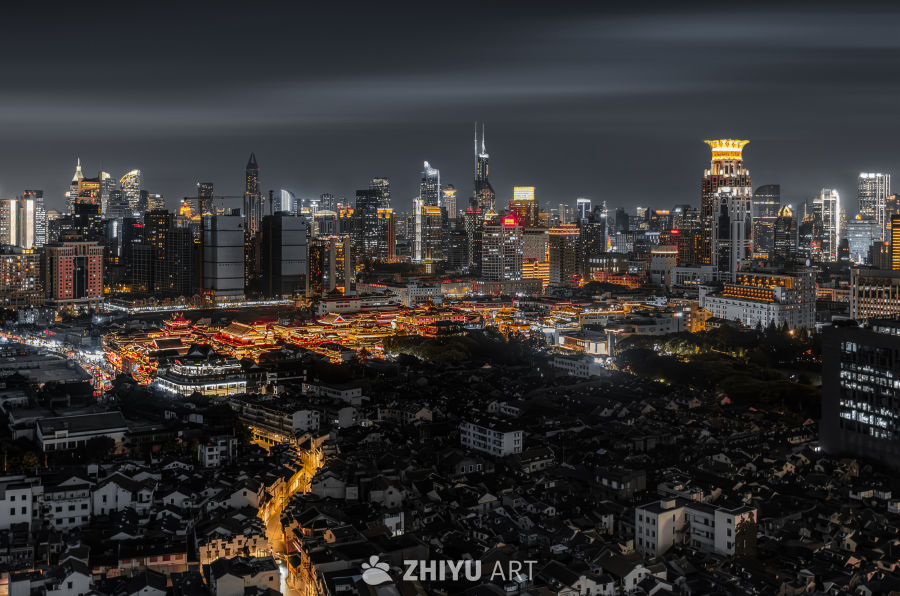 现代都市的光影交响