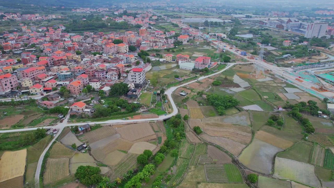 航拍福建厦门坑内村景观 1
