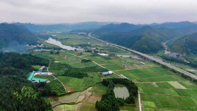 乡村田园农业种植农田航拍 