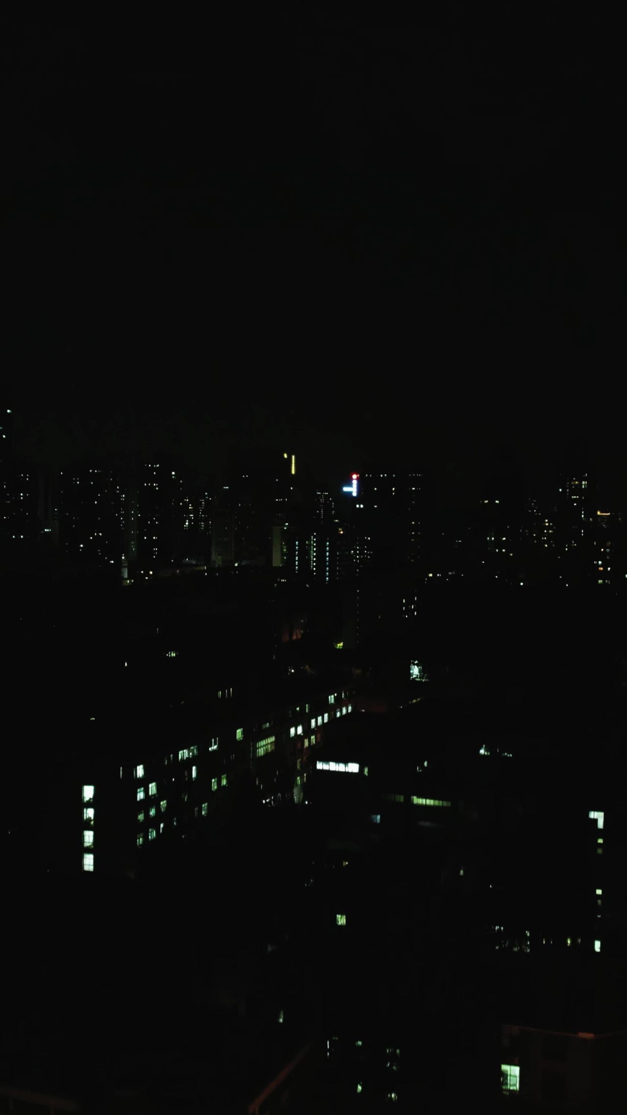 江苏南京城市夜景竖屏航拍 