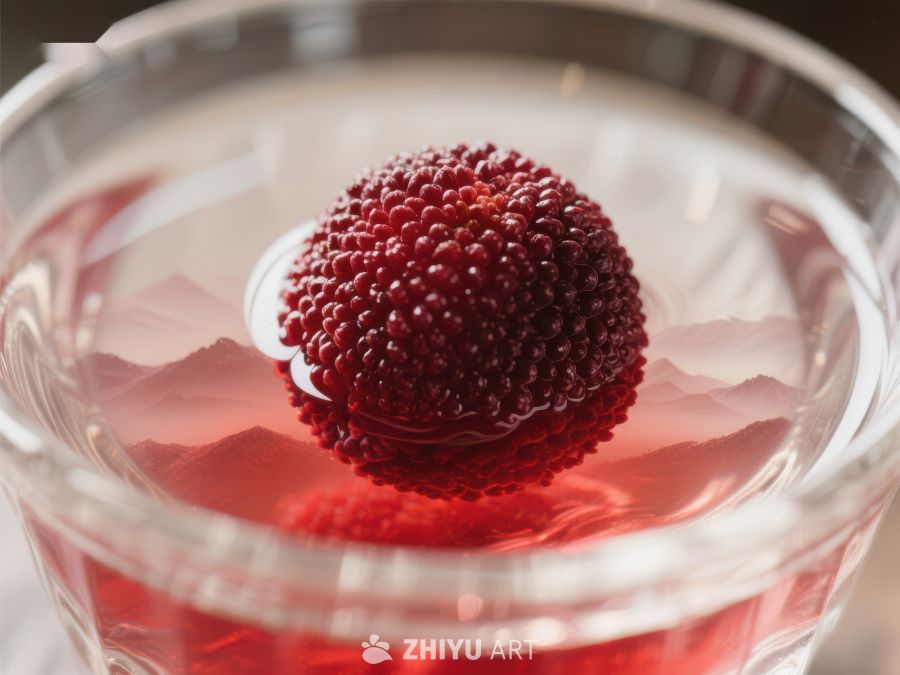 透明玻璃杯中的红色浆果饮品 544