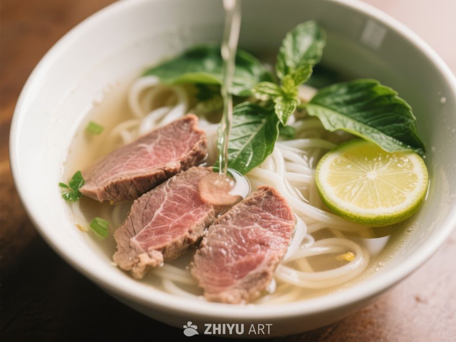 热汤浇灌的牛肉米粉 507