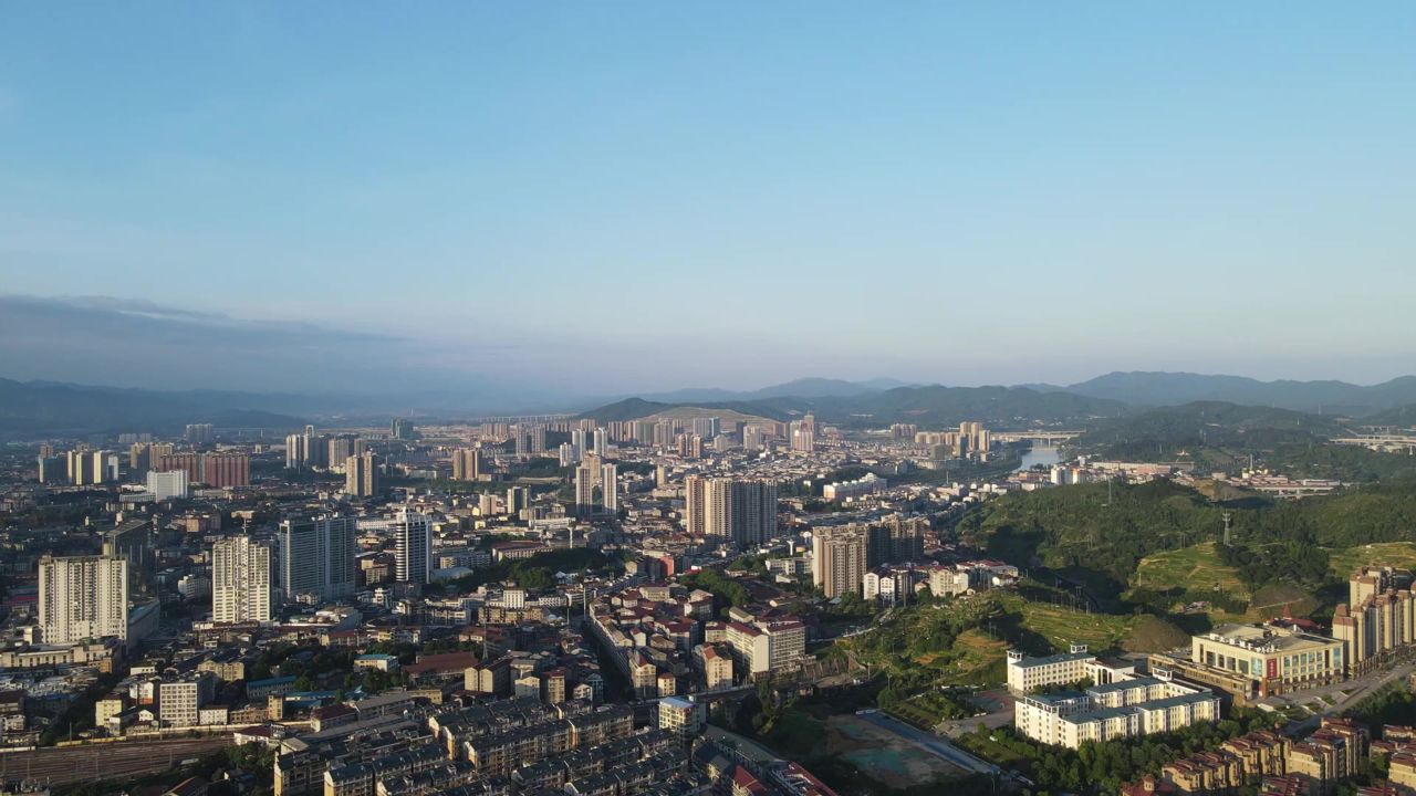 怀化 城市风光 航拍 湖南 