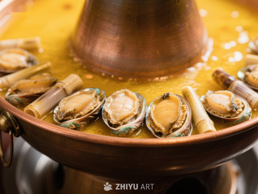 海鲜火锅：鲍鱼与竹笋的美味组合 130