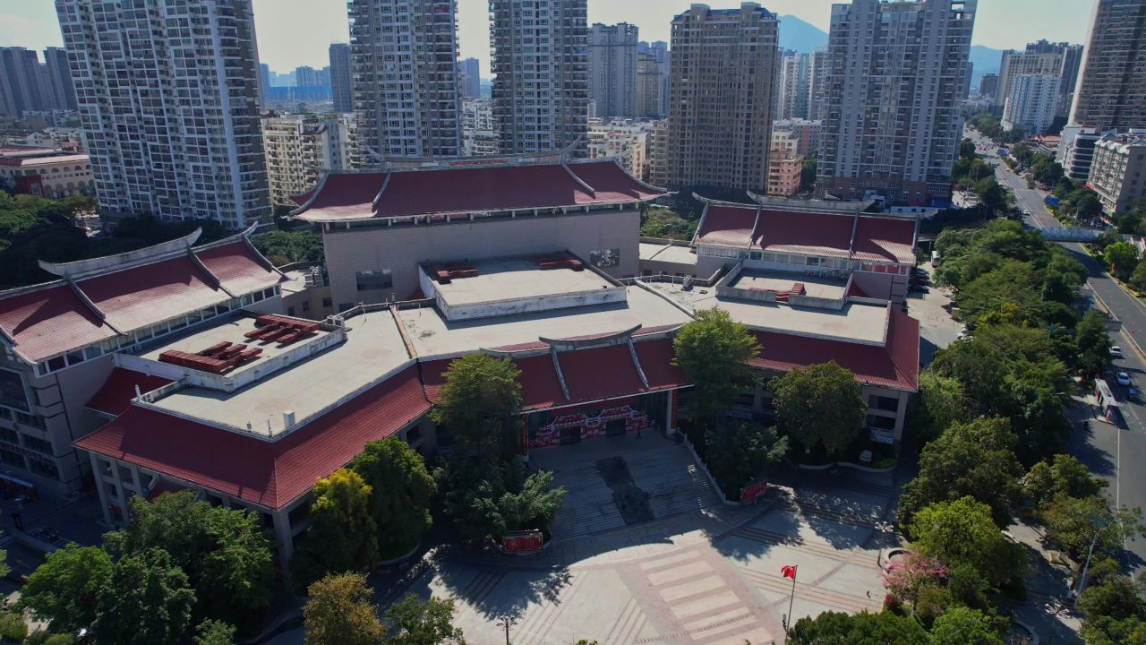 航拍莆田大剧院景观