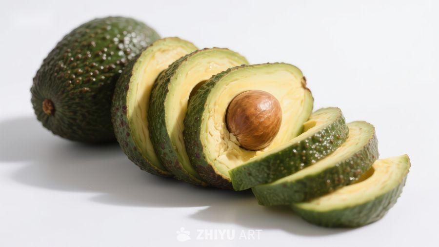 切片牛油果特写