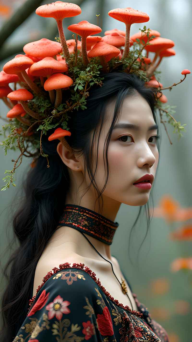 森林系列五颜六色古风艺术美女 34