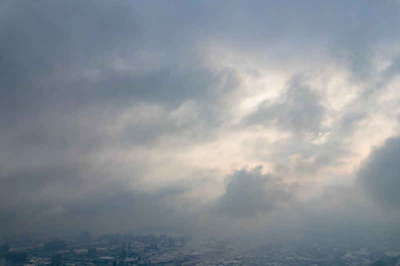 冬天天空雪景 