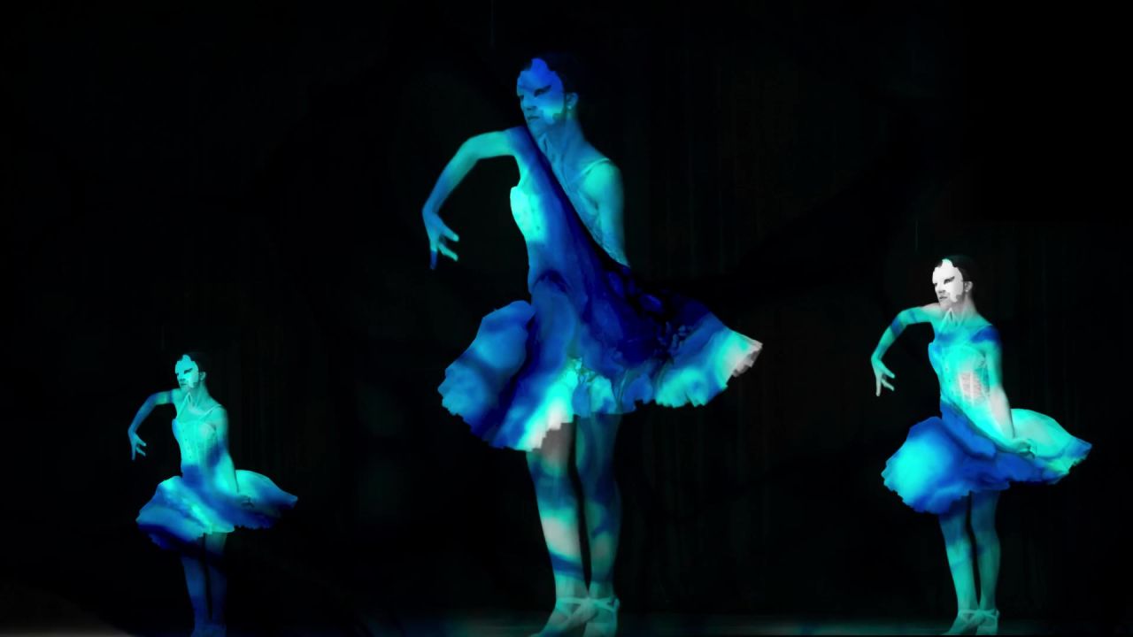 芭蕾舞女演员抽象舞蹈
