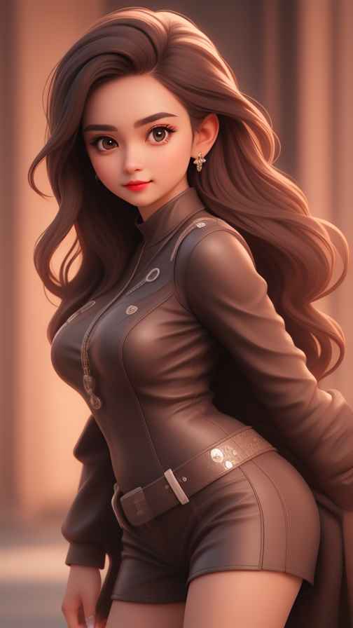 高级感女孩皮衣系列